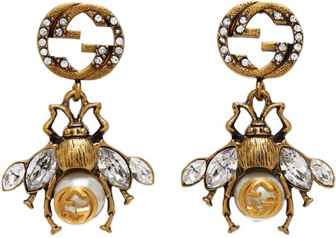 what ear rings to wear with gucci bee|Bee earrings with Interlocking G .